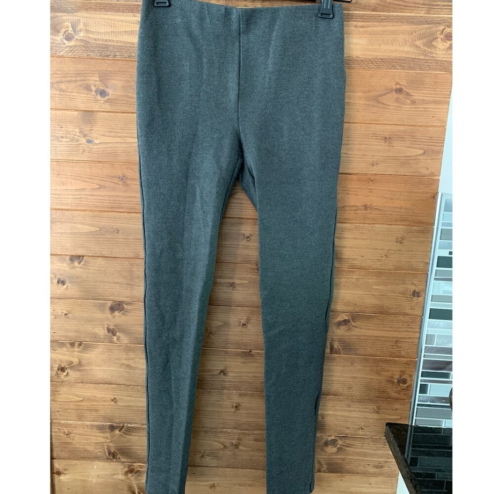 NIRA PONTE KNIT SKINNY GREY LEGGINGS BACK SLIT WOMEN'S XS LILLY PULITZER
